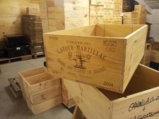 A GENUINE 12 BOTTLE LARGE WOODEN WINE CRATE / BOX  / PLANTER / HAMPER / RETRO!