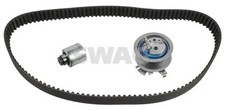 Timing belt kit with rounded tooth profile 30 92 1724 SWAG for VW SEAT SKODA