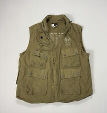 VTG AVIREX Flight Vest US Army Air-force Made In USA Size Large Removable Hood