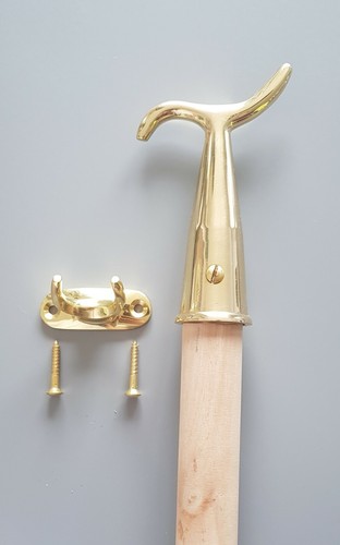 Brass pole hook - &, for