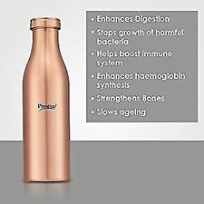 Prestige Tattva Copper Bottle 1000 ml, Easy to Carry
