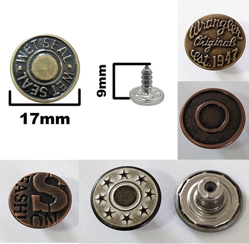 17mm jeans buttons - jeans, no-sew