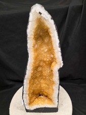 Tall Citrine Geode 527 Crystal Cluster Druzy Premium Grade 12.09kg H52xW18xD14cm