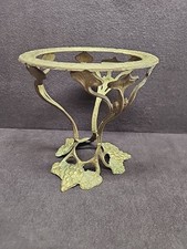 Vintage 5.5" Wide & Tall Ornate Solid Brass Sphere Crystal Ball Orb Holder Stand