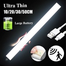 Strip Light LED PIR Motion Sensor USB Rechargeable Magnetic Cabinet Closet Lamp