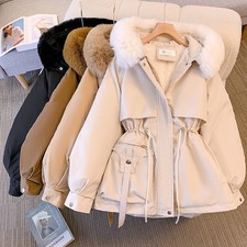 UK Women's Parka Hooded Fleece
