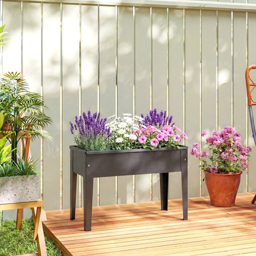 Raised planter metal - raised,