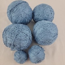 Delft Blue Silk Yarn Lot Reclaimed Recycled 550g DK Lt Worsted Vittadini EUC