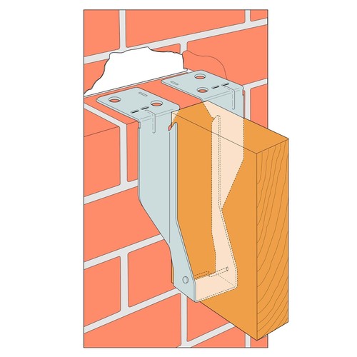Masonry joist hanger - joist,