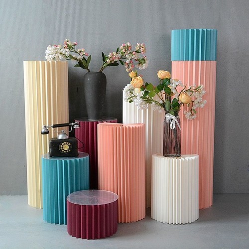 Round cylinder plinth pedestal - round,