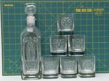 Set of 6 Crystal Decanter