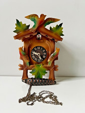 Vintage Wooden Cuckoo Clock with Birds For Parts or Restoration, not Working