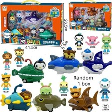 Kids Octonauts Barnacles Kwazi Peso Dashi Action Figures Shield Model Doll Set