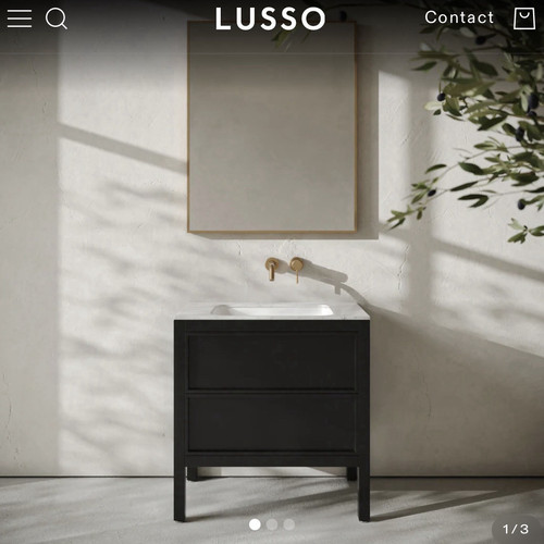Lusso stone 800mm pelham black - 800mm,