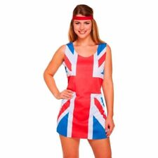 LADIES FANCY DRESS COSTUME UNION JACK Adult 90s Spice Girls Outfit New UK