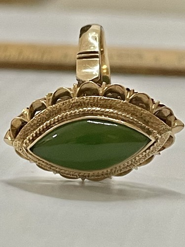 Vintage marquise green jade - green,