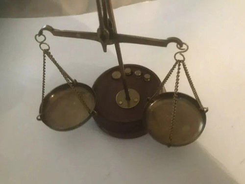 Brass weighing scale balance - brass,