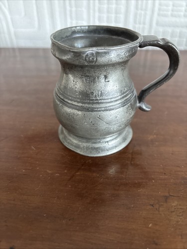 Antique pewter gill - pewter,
