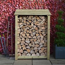 CLEARANCE Wooden Firewood Log Storage- Greetham 6ft H x 4ft W Outdoor Shed Store