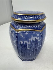 WADE 1989 RINGTONS CATHEDRAL HEXAGONAL TEA CADDY STORAGE JAR 5"