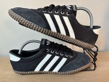 Adidas Originals Volley Plimsole Rare Black Trainers Vintage Mens UK 9