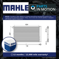 Air Con Condenser fits SAAB 9-5 YS3G 2.0 10 to 12 AC Conditioning Mahle 13241737