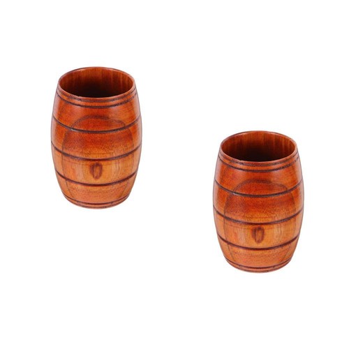 Set natural wood mug - 2,