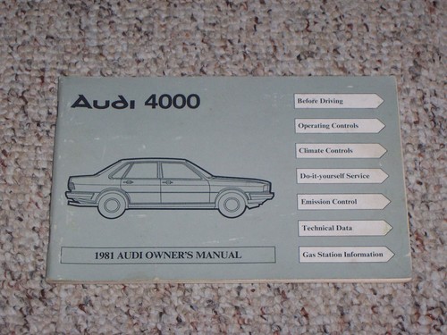 1981 audi 4000 1l base - 4000,