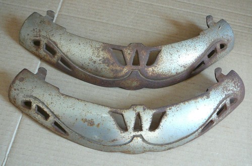 Pair antique cast iron - cast, wood