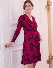 Seraphine Fuchsia Floral Jersey Maternity & Nursing Dress
