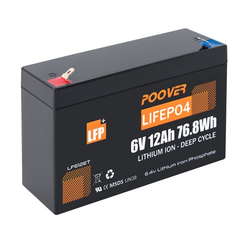 Lithium 12ah rechargeable - 6v,
