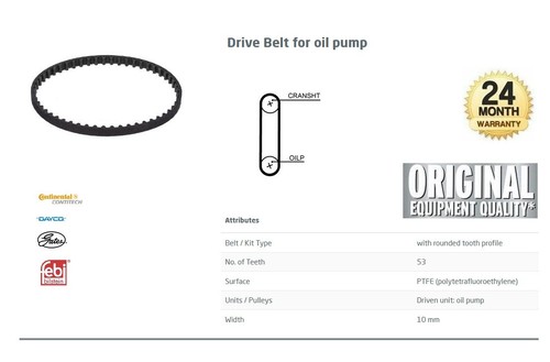 Oil pump belt for - belt,