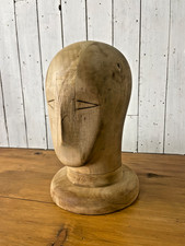 Vtg Milliners Head Hat Block Shop Display Lay French Curio Mannequin Wig Stand