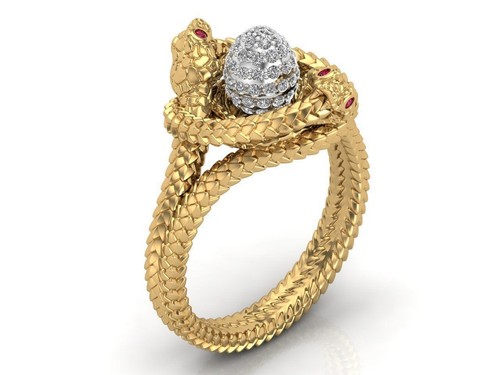 Nature inspired snake - snake, ring