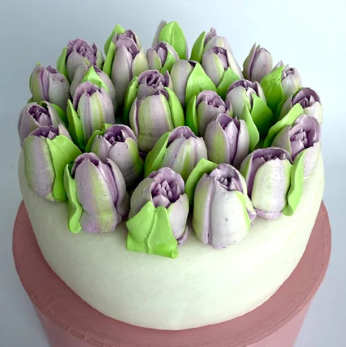 Edible tulips sugar cake - edible,