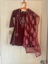 Girls 3-4 Yrs Indian Asian Red