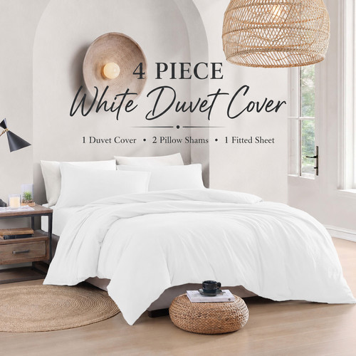White duvet quilt cover with - quilt,