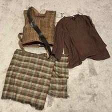Braveheart William Wallace Cosplay Costume Replica Kilt Baldric Tunic Brigandine