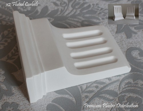Plaster corbels small fluted - plaster,