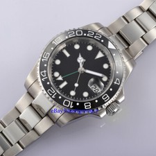 Parnis Sapphire Crystal Men's 40mm Automatic GMT Wristwatches Watches Watches