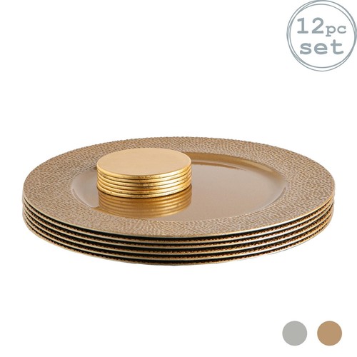 Piece metallic hammered - metallic,