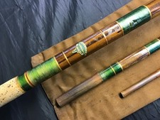 Rare vintage Ashcrofts of Wigan 13ft 4” Spanish Reed & split cane coarse rod+bag