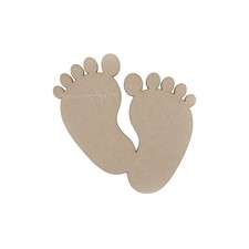 Baby Feet One Foot MDF Shapes Craft Tags Embellishments Family Birth Decoration