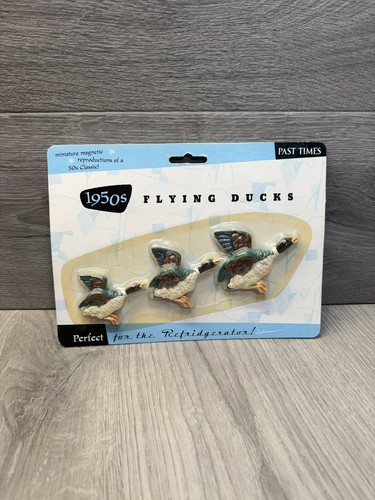 Vintage flying mallard ducks - flying,