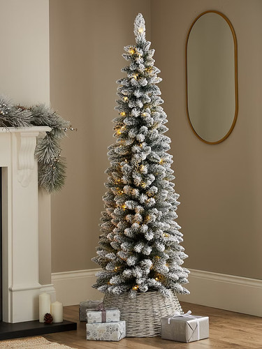 Green white 6ft slim snowy - &,