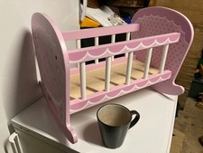 WOODEN BABY DOLL'S CRIB COT