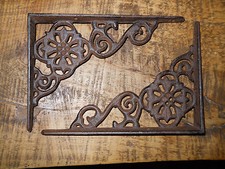 4 Cast Iron Antique Style Web  Brackets, Garden Braces Shelf Bracket 