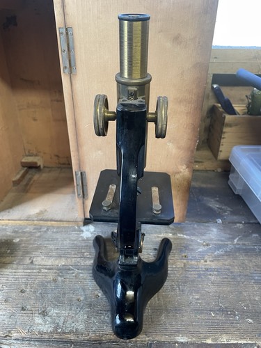 Vintage microscope with - microscope,