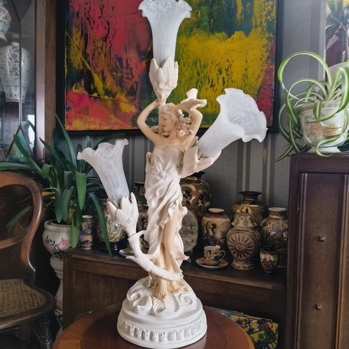 Large 69cm art nouveau figural - art,
