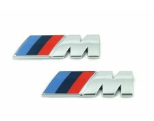 2x BMW M Sport Emblem Chrome